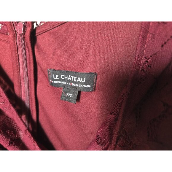 Red Lace Bodycon Pencil Sleeveless Midi Dress - Womens Size S - Picture 6 of 7